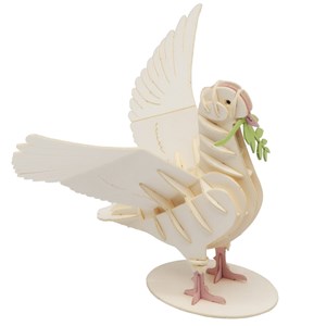 Maquette 3d en papier pigeon blanc