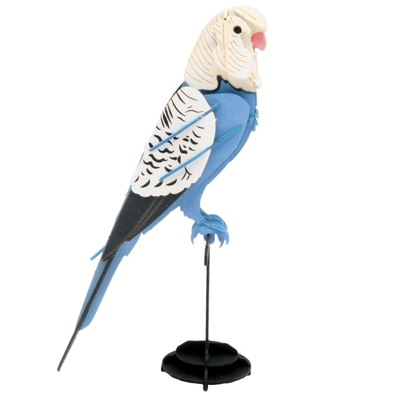 Maquette 3d en papier perruche ondulée