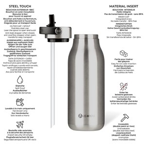 Bouteille isotherme 2.0 argentée 1l
