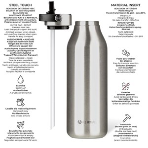 Bouteille isotherme 2.0 argentée 1,5l