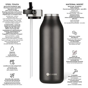 Bouteille isotherme 2.0 noire 1,5l