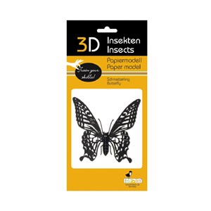 Maquette 3d en papier papillon