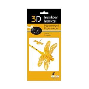 Maquette 3d en papier libellule