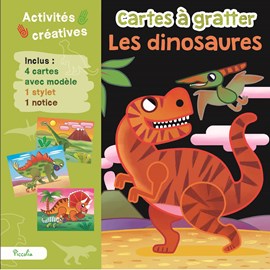 Cartes à gratter les dinosaures