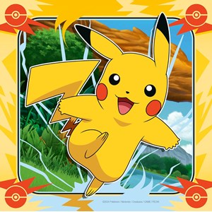 Puzzle pikachu, dracaufeu et evoli 3x49