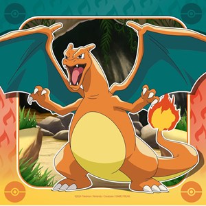Puzzle pikachu, dracaufeu et evoli 3x49
