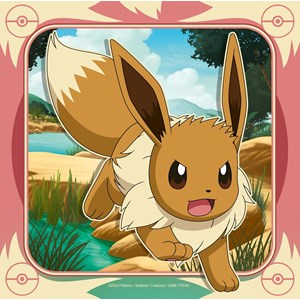 Puzzle pikachu, dracaufeu et evoli 3x49