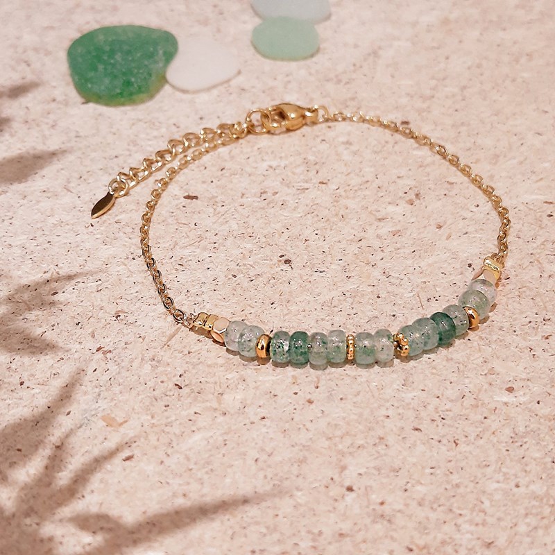 Bracelet rêve pierres naturelles vertes