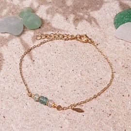 Bracelet mini rêve pierres fines vertes