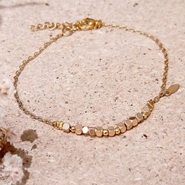 Bracelet golden cube doré