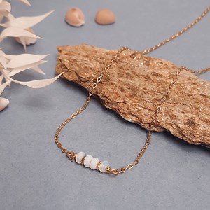 Collier fin mini rêve mariage blanc