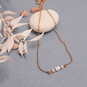 Collier fin mini rêve mariage blanc