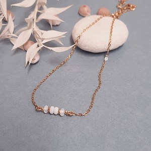 Collier fin mini rêve mariage blanc