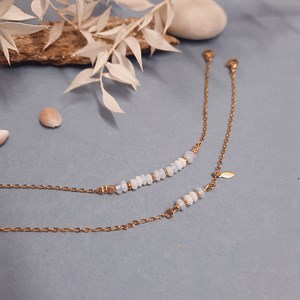 Collier fin mini rêve mariage blanc