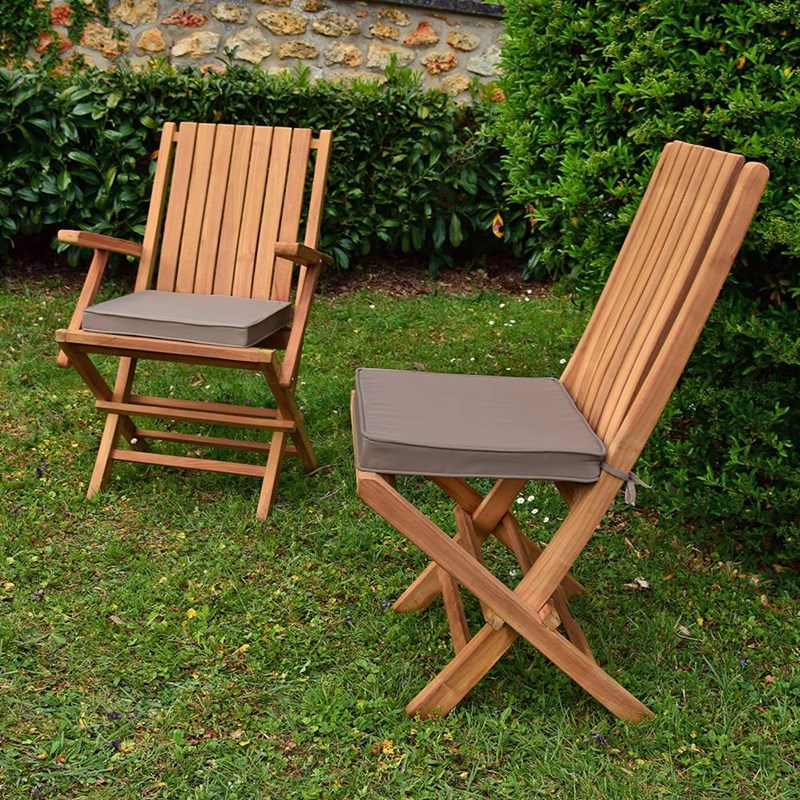 Coussin taupe chaises fauteuils pliants