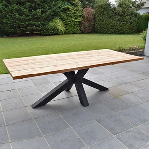 Table métal teck recyclé 240 conceptual