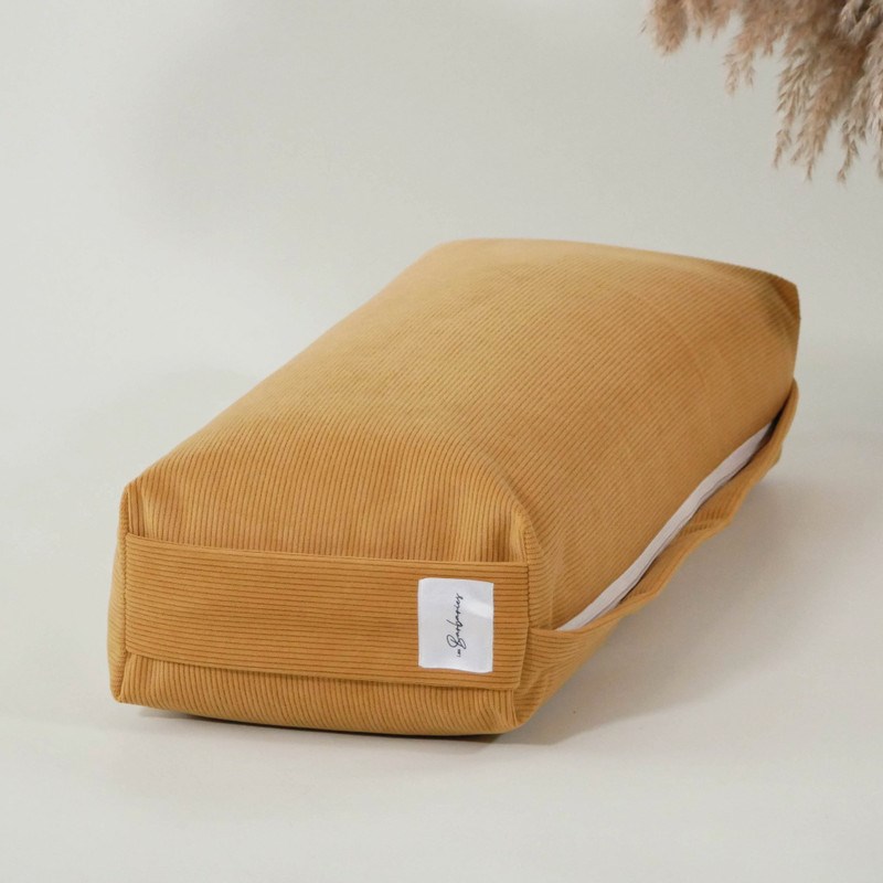 Coussin de yoga - bolster velours côtelé