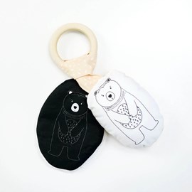 Hochet anneau d'activités ours brun