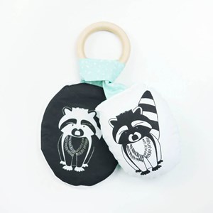 Hochet anneau d'activités raton laveur