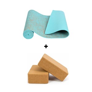 Kit Tapis turquoise + 2 briques