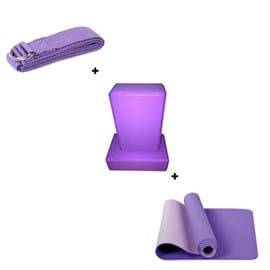 Kit Tapis + 2 briques + sangles violet