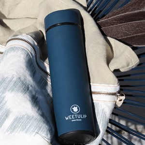 Bouteille isotherme inox bleu