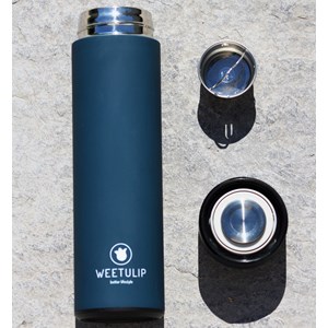 Bouteille isotherme inox bleu