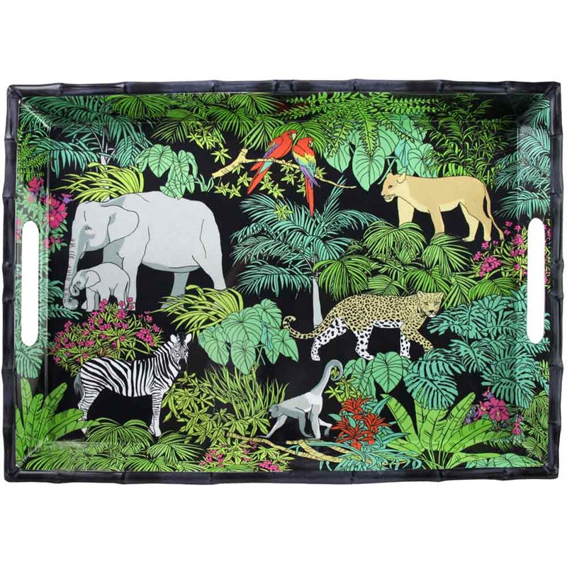 Les Jardins De La Comtesse - Plateau de service mélamine jungle 50cm
