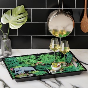Plateau de service mélamine jungle 50cm