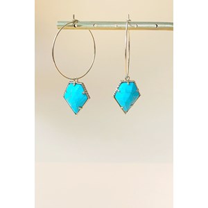 Créoles or & turquoise leviosa