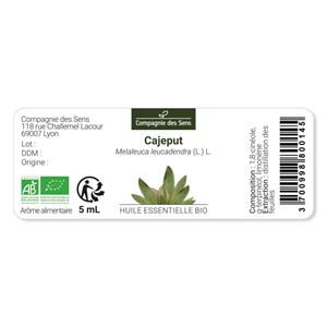 Cajeput (melaleuca leucadendra) - huile essentielle bio - 10ml garantie chromace