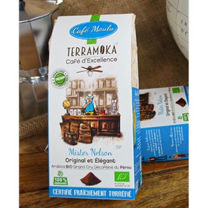 Cafe bio moulu decafeine perou