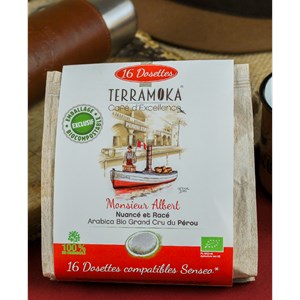 16 dosettes cafe bio perou