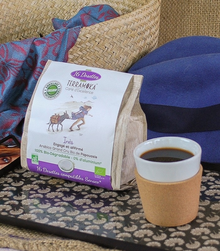 Café Bio 16 dosettes compatibles Senseo® Arabica du Pérou - Décaféiné