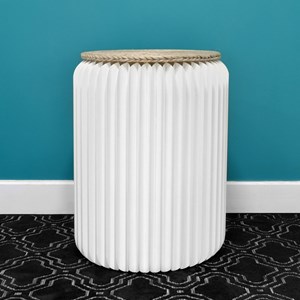 Tabouret pliable 50 cm blanc