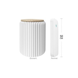 Tabouret pliable 50 cm blanc