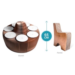 Banc sofa extensible marron