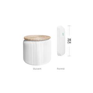 Tabouret pliable 28 cm blanc