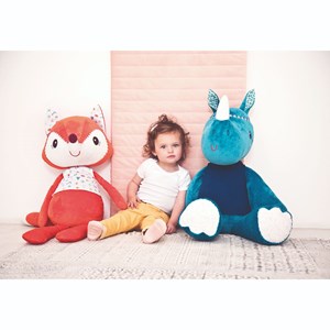 Peluche marius le rhino 50 cm