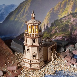 Phare split rock – puzzle 3d en bois