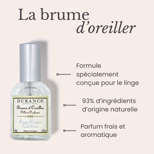 Brume d'oreiller linge propre