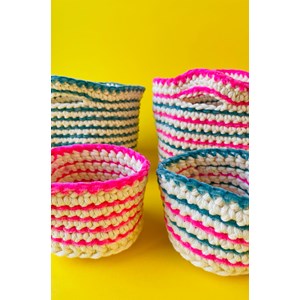 Kit de crochet corbeilles pop