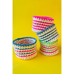 Kit de crochet corbeilles pop