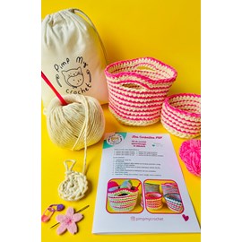 Kit de crochet corbeilles pop