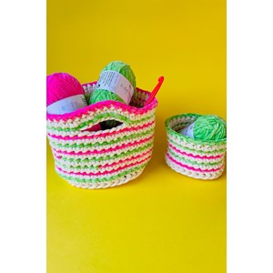 Kit de crochet corbeilles pop