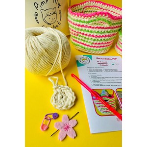 Kit de crochet corbeilles pop