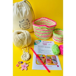 Kit de crochet corbeilles pop