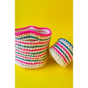 Kit de crochet corbeilles pop