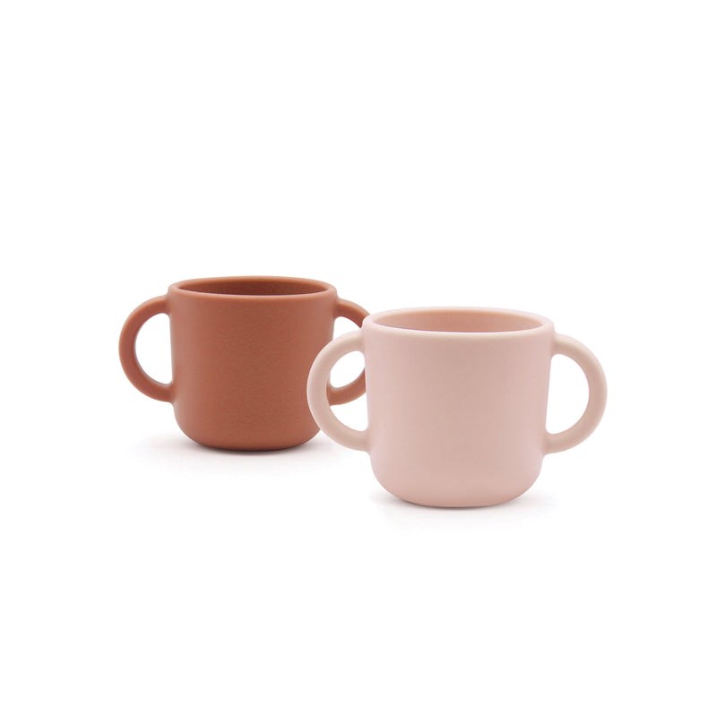 Lot de tasses d'apprentissage terracotta
