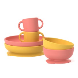 Kit d'accessoires repas pour bébé mimosa